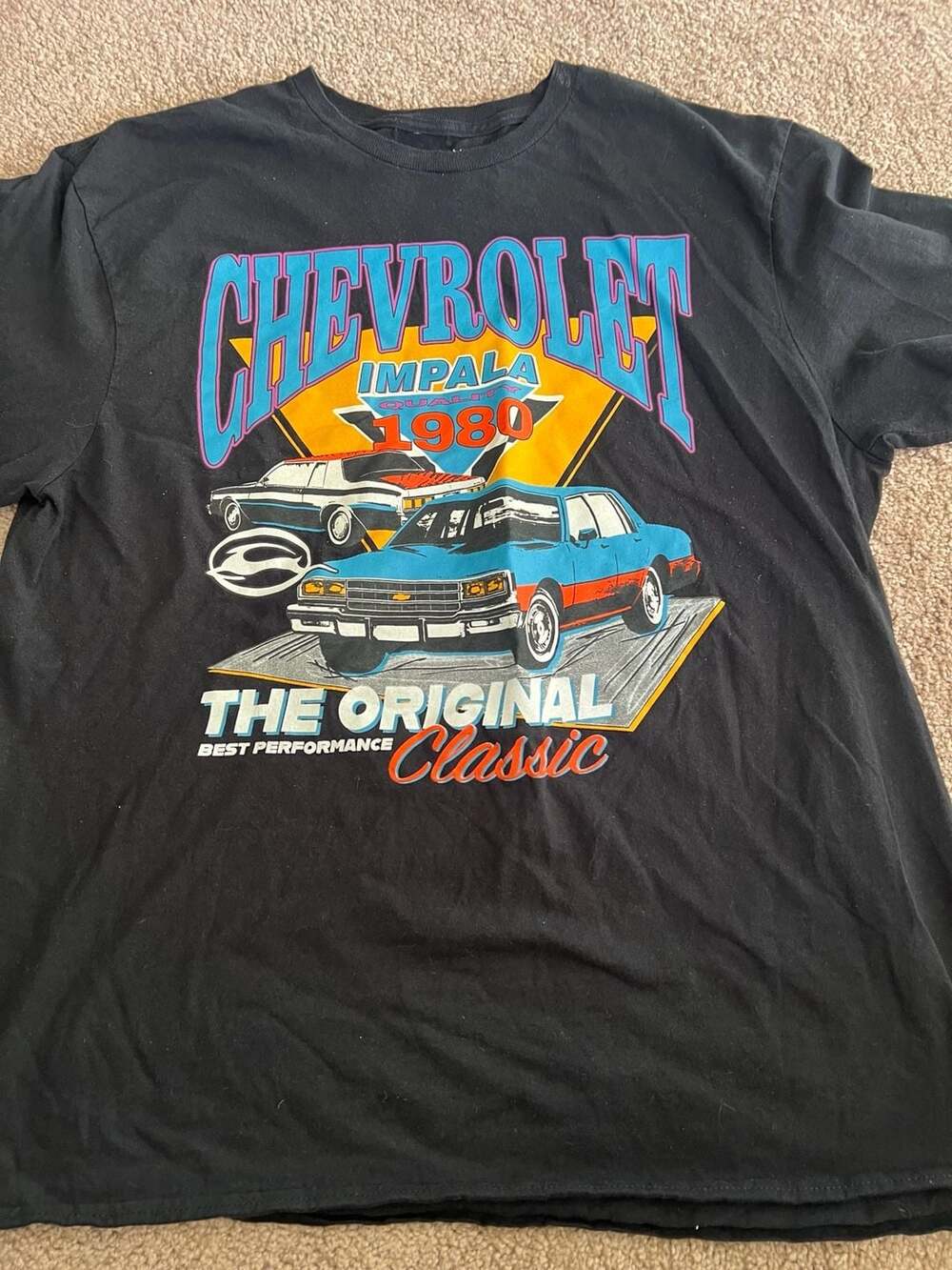 Chemistry Chevrolet Impala 1980 Graphic T-Shirt Black Size L